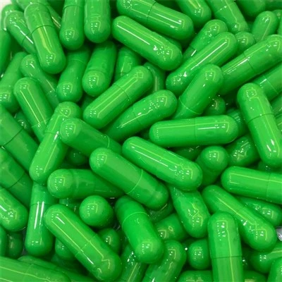 Farvede tomme vegetariske kapsler